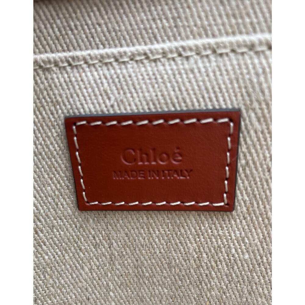 $1650 NEW CHLOE LARGE WOODY CANVAS TOTE SHOULDER BAG NWT AUTHENTIC - Picture 12 of 14